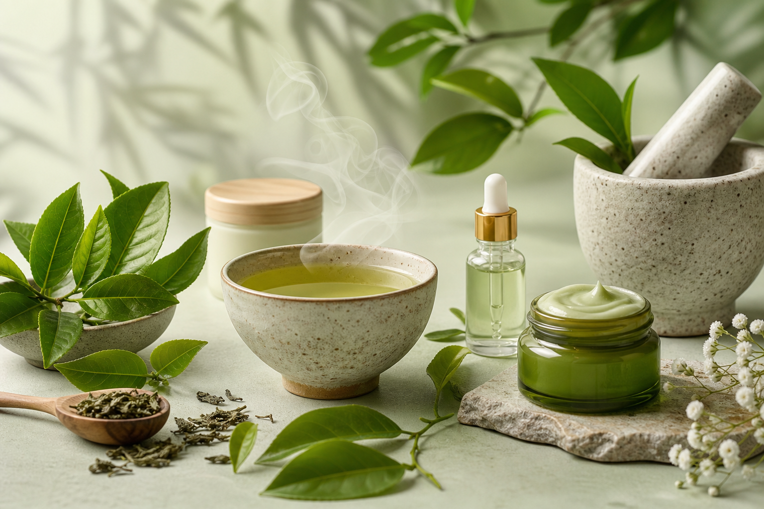 Té verde en cosmética